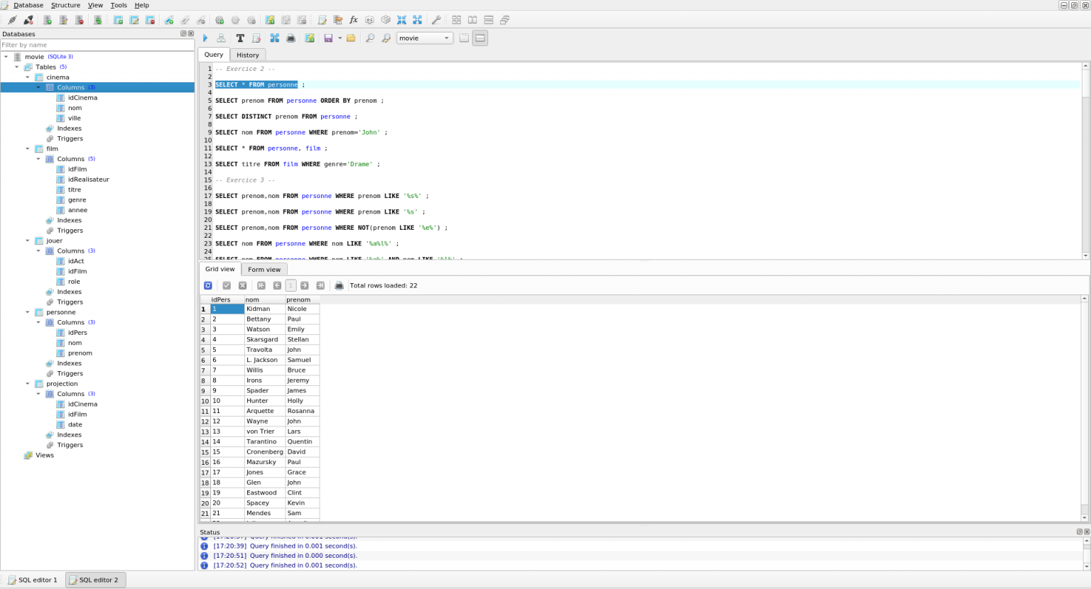 Tutoriel sql anthony lick